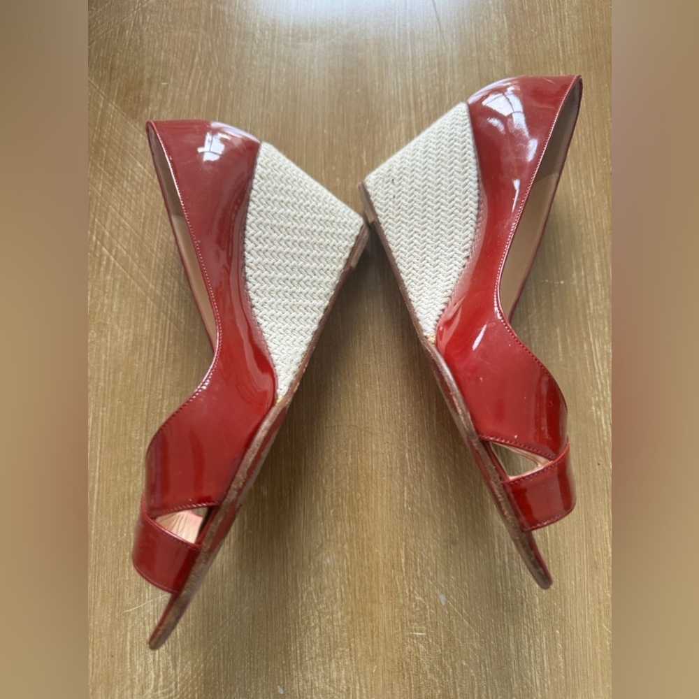 Christian Louboutin Red Wedges - Size 7